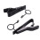 10 Pcs Ring  7.5 mm Microphone Clip Holder Tie Clip Collar Clip Practical (Black) 2