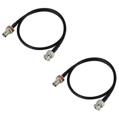 Wireless Microphone Antenna Extension Cable 2ft with BNC Connector, 8-Pack for Rack Mount Systems 1