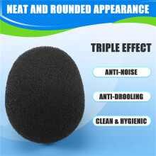 100Pcs Microphone Headset Grill Windshield Sponge Foam Black Mic Cover 30mmx8mm