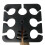 Multi Microphone Holder for Mic Stand Square Tray Holds  to 7 Mics  Stage Organizer and Display 4