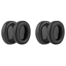 4X Almofadas de ReposiçãO para Fones de Ouvido WH-XB900N Almofadas de Couro Fone de Ouvido Almofada de Ouvido Peças de Reparo (Preto)