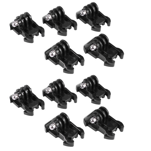 10Pcs Quick Release Buckle Clip Basic Base Mount for  HERO (2018) 6 5 4 3+ 3 2 1 Black Silver