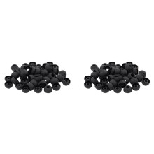 100 Pcs Black Earbuds Earpiece in Ear Buds Tip Cover Replacement