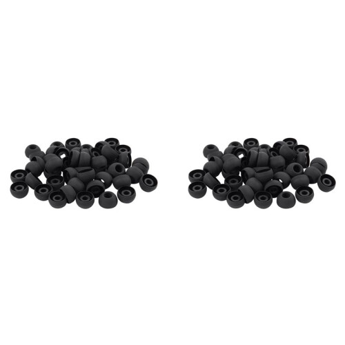 100 Pcs Black Earbuds Earpiece in Ear Buds Tip Cover Replacement