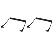 2 Piezas 2.5 mm A Macho PC de Sincronizacion del Flash Cable Tornillo de Bloqueo de La Luz del Estudio de Disparo