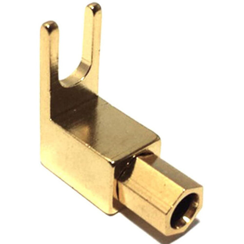 Right Angle Spade Fork & Binding Post - 4mm Banana Plug Socket - Spade Fork Connector for Speaker & Power & Amp(20 Pack)