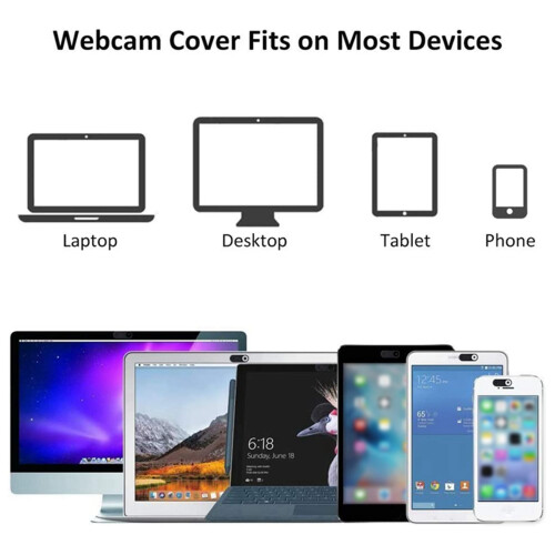 Webcam Cover, 24-Pack Ultra Thin Design Web Camera Cover Slide for Laptop, PC, , , Computer, , Pro- Black 2