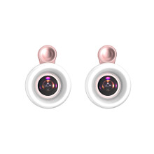 2X LED Telefon Linse Selfie Ring Licht Handy Füll Licht HD Makro Dimmbare Lampe Schönheit Ring Light Rose Gold