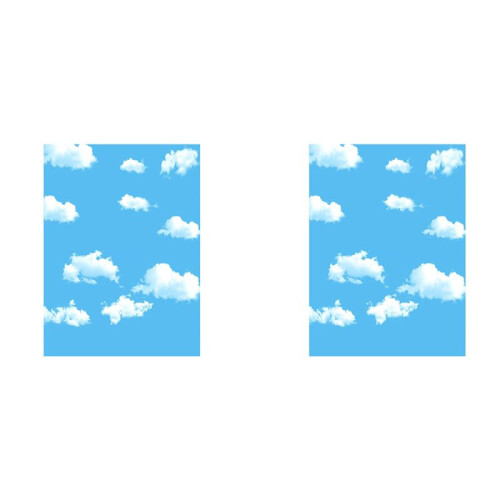 2 Pcs 3X5Ft  Sky White Cloud Photography Backdrop Screen Background Studio Props