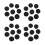 16 Pair 60mm Replacement Ear Foam Earphone Pad Covers for Headset Headphone Black 1