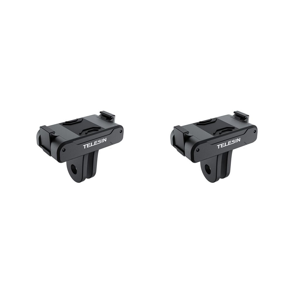 2X Telesin Magnetic Two Claw Adapter Action Camera Accessories For Osmo Action 3 Adapter Black 4713045520537