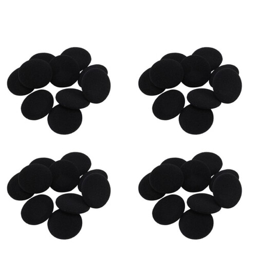 40 Eponges Douces Protection de L'Oreille Noir pour Casque de 5 cm