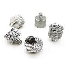 12 Pcs 5/8 Inch Female to 1/4 Inch Male Threaded Screws Microphone Screw Adapter for Mic Microphone Stand Clamp (Silver)
