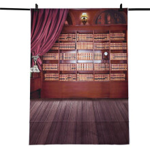 2X Vintage Library Books Wooden Floor Photography Backdrops Photo Props Studio Background 5X7Ft