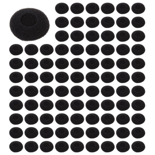 Fasdga 1000 Pcs Black Sponge Earbud Headphone Cap Ear Pads Cover Replacement