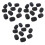 300Pcs Microphone Headset Grill Windshield Sponge Foam Black Mic Cover 30mmx8mm 1