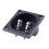 4X Square Shape Double Binding Post Type Speaker Box Terminal Cup Black 5