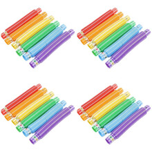 2.9cm Pack LED Tube Decompression Telescopic Tube Vent LED Light Water Pipe Color Box 24pcs Two-Color Stripe