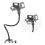 2X Suporte de Microfone 360 Graus Flexível Gooseneck Suporte de Microfone Ajustável Suporte de Braço de Microfone de Mesa com Clipe 2