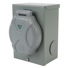 NEMA L5-30P Inlet Box 30A 125V 3750W 60Hz Metallic