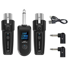 6,35 mm UHF-XLR-Adaptersystem, Drahtloser Mikrofonsender und -Empfänger für Dynamisches Mikrofon, Gitarre, Audiomixer, PA
