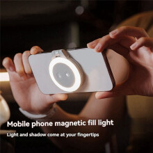 PGYTECH Mobiltelefon Magnetic Fill Light Magglow Live Photo Photography Light för för 14 13 12 Pro Max Vit