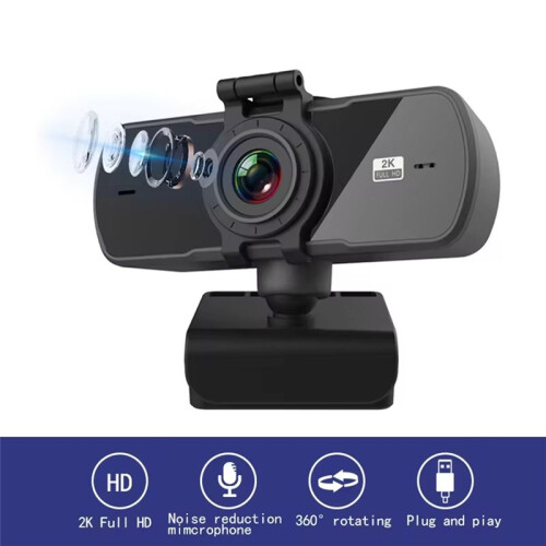 Webcam 2K Full HD 1080P Web Camera Autofocus with Microphone USB Web Cam for PC Computer Laptop Desktop Webcamera 1