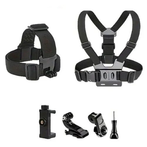 All-in-One 6pcs Action Camera Kit  Strap Chest Strap Mount Adjustable for  Phone Osmo Enhanced Stability