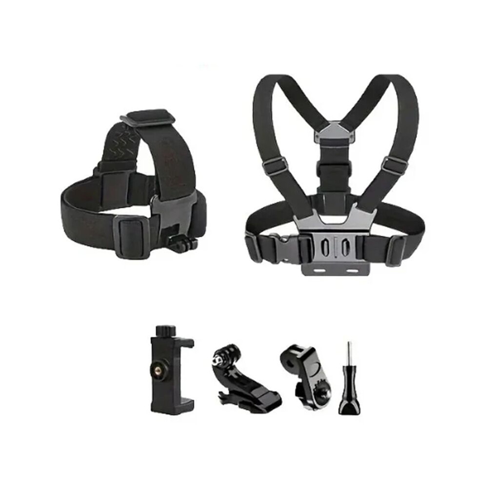 All-In-One 6Pcs Action Camera Kit Strap Chest Strap Mount Adjustable For Phone Osmo Enhanced Stability 4712271101503