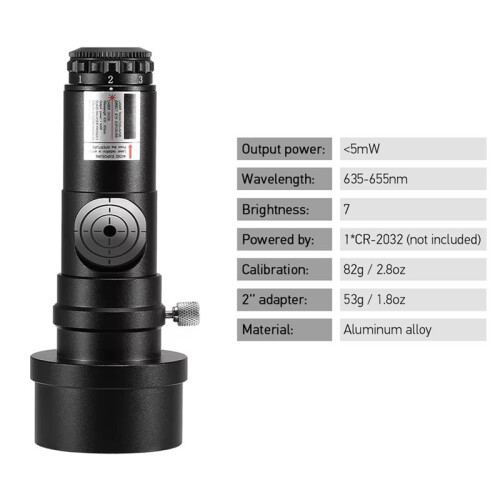 Telescópio de 1,25 Polegadas, Colimador, Adaptador de 2 Polegadas, Refletor, Telescópio Astronômico, Colimação A Laser SCA Newtoniano 2