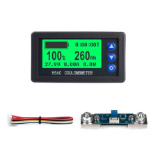 H56CR Coulomb Meter Indicateur de Capacité de Batterie Batterie au Lithium Haute Précision Testeur Coulomb Voltmètre Ampèremètre 100A