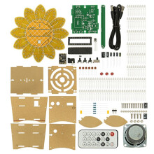 Kit D'Enceintes LED Tournesol avec Télécommande, Kit Électronique à Monter Soi-Même, Pièces D'Entraînement au Soudage.