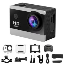 Câmera de Ação com Tela 1080P, Câmera de Ação Subaquática, Câmera À Prova D'Água, Câmeras de Gravação de Vídeo