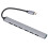 Type C Hub 7-in-1 Aluminium Silber 11cm USB3 5Gbps 12
