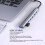Type C Hub 7-in-1 Aluminium Silber 11cm USB3 5Gbps 5