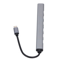 Hub USB-C 7 en 1 de aluminio USB 3.0 500 MB/s 11 cm