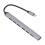 Type C Hub 7-in-1 Aluminium Silber 11cm USB3 5Gbps 13