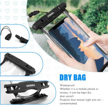 FONKEN Full View Waterproof Case for Phone Underwater Snow Rainforest Transparent Dry Bag Swimming Pouch Mobile Phone Covers