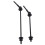 Ergonomic Black Quick Release Skewer Ti/Al/CF 15
