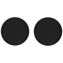 2 Pcs Car Cup Holder Coaster for Benz GLC 43 63S, Waterproof Non Slip Rubber Drink Mats, Black