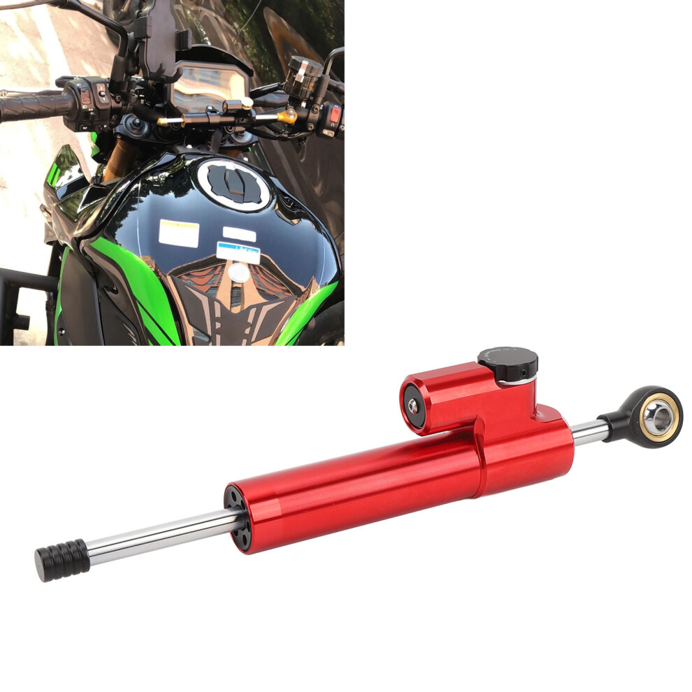 Adjustable Universal Motorcycle Steering Damper 75Mm, 17Mm Diameter Red 3461384430079
