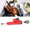 Adjustable Motorcycle Steering Damper 75mm Stroke Red for All Bikes 9