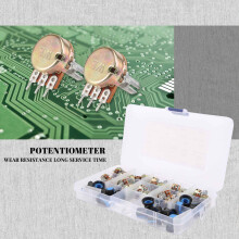 18 Stks/Doos WH148 Enkele Potentiometer Kit B1K/5K/10K/20K/50K/100K/500K/1M met Knoppen Enkele Potentiometer Set Asmoeren