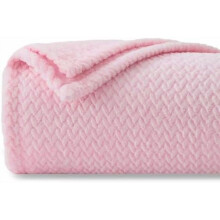 Roze flanellen fleece plaid 50x60 inch