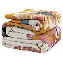 Boho Cotton Throw Blanket 60"x80", Soft Lightweight Picnic & Travel Blanket for Couch, Bed, Farmhouse Decor – Compatible with All Seasons