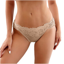 Stretchy Lace Trimmed Bikini Underwear - Underwear for Women, Bikini Panties, Seamless Panties