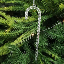 Icicle Ornaments Set 12 Pcs Crystal Acrylic, 17cm Long Clear Hanging for Tree and Window Display