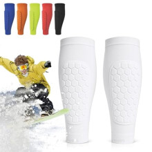 Kids, Teens & Adults Skiing Shin Guards - Impact-Resistant, Breathable Elastic with Sock Design, Leg Protection for Skiing & Snowboarding
