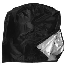 Waterproof Spare Tire Cover Large Storage Bag with Zipper for Indoor Outdoor Use Black 420D Oxford