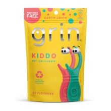 Kiddo Flossers – Berry Flavor, Recycled Plastic, Jumbo Grip, Child-Safe, 80ct Dental Floss Picks